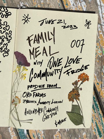 FAMILY MEAL 007 w/ One Love Community Fridge [early access]